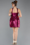 Robe De Soirée Mini Fushia ABK2201