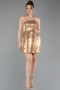 Robe De Soirée Mini Or ABK2201