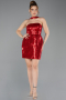 Robe De Soirée Mini Rouge ABK2201