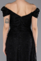 Robe de Soirée Longue Lacé Noir ABU5553