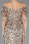 Robe De Soirée Squameuse Longue Or clair ABU4843
