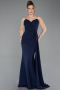 Robe de Soirée Longue Bleu Marine ABU5558