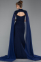 Robe de Soirée Longue Bleu Marine ABU5558