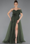 Robe de Soirée Longue Kaki ABU5528