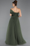 Robe de Soirée Longue Kaki ABU5528