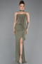 Robe de Soirée Longue Kaki ABU5564