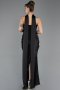 Robe de Soirée Longue Perlé Noir ABU5556