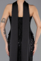 Robe de Soirée Longue Perlé Noir ABU5556