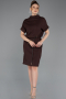 Robe de Cérémonie Midi Brun ABK2494