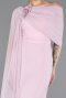 Robe De Soirée Mousseline Longue Poudre ABU5418