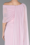 Robe De Soirée Mousseline Longue Poudre ABU5418