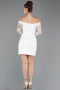 Robe De Cérémonie Courte Blanc ABK2455