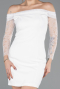 Robe De Cérémonie Courte Blanc ABK2455