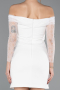 Robe De Cérémonie Courte Blanc ABK2455