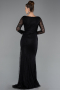 Robe de Soirée Longue Dantelle Noir ABU5588