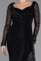 Robe de Soirée Longue Dantelle Noir ABU5588