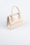 Sac de Soirée Luxe Cuir Verni Crème KC165