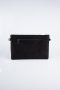 Sac de Soirée Pochette Couleur daim Noir-Argent KC414