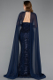 Robe de Soirée Longue Bleu Marine ABU5595