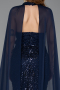 Robe de Soirée Longue Bleu Marine ABU5595