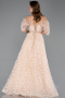 Robe de Soirée Longue Poudre ABU5611