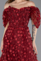 Robe de Soirée Longue Rouge Bordeaux ABU5611