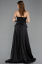 Robe de Soirée Longue Dantelle Noir ABU5615