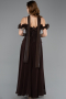 Robe de Soirée Midi Mousseline Brun ABU6037