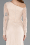 Robe De Soirée Dantelle Longue Beige ABU5618