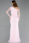 Robe De Soirée Dantelle Longue Poudre ABU5618