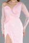 Robe De Soirée Dantelle Longue Poudre ABU5618