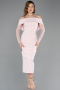 Robe de Cérémonie Midi Poudre ABK2522