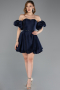 Tenue de Soirée Mini Bleu Marine ABK2512