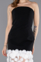 Robe de Soirée Longue Noir-Blanc ABU5635