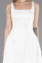 Robe de Cérémonie Midi Satin Blanc ABK2519