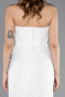 Robe de Soirée Longue Lacé Blanc ABU5642