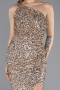 Robe de Soirée Longue Squameuse Vison ABU5647