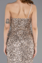 Robe de Soirée Longue Squameuse Vison ABU5647