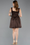 Tenue de Soirée Courte Satin Brun ABK2529