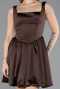 Tenue de Soirée Courte Satin Brun ABK2529