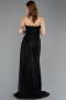 Robe de Soirée Longue Lacé Noir ABU5642