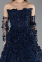 Robe de Soirée Longue Bleu Marine ABU5658