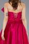 Robe de Cérémonie Courte Satin Fushia ABK2510