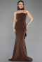 Robe Queue de Poisson Longue Brun ABU5627