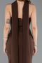 Robe Queue de Poisson Longue Brun ABU5627