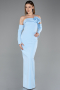 Robe de Soirée Longue Bleu clair ABU5629
