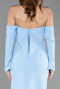 Robe de Soirée Longue Bleu clair ABU5629
