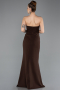 Robe Queue de Poisson Longue Brun ABU5680