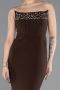 Robe Queue de Poisson Longue Brun ABU5680