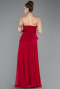Robe de Soirée Longue Mousseline Fuchsia foncé ABU5681